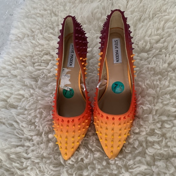 Steve Madden Multi color spiked heels - Picture 3 of 7